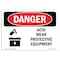Signmission OSHA Danger Sign, Acid Wear Protective Equipment, 5in X 3.5in Decal, 3.5" H, 5" W, Landscape OS-DS-D-35-L-1021 - alternate 1